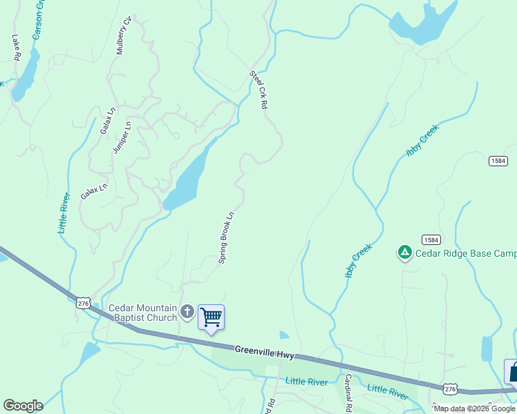 map of restaurants, bars, coffee shops, grocery stores, and more near 584 Spring Brook Lane in Brevard