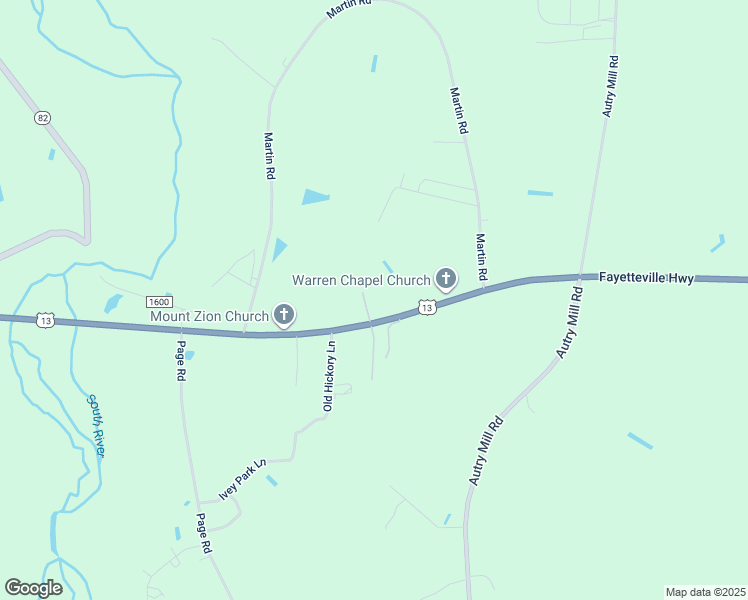 map of restaurants, bars, coffee shops, grocery stores, and more near 80 Mustang Lane in Godwin