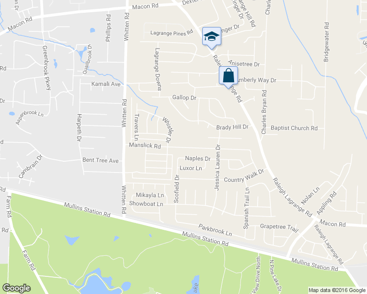 map of restaurants, bars, coffee shops, grocery stores, and more near 6935 Manslick Road in Shelby County