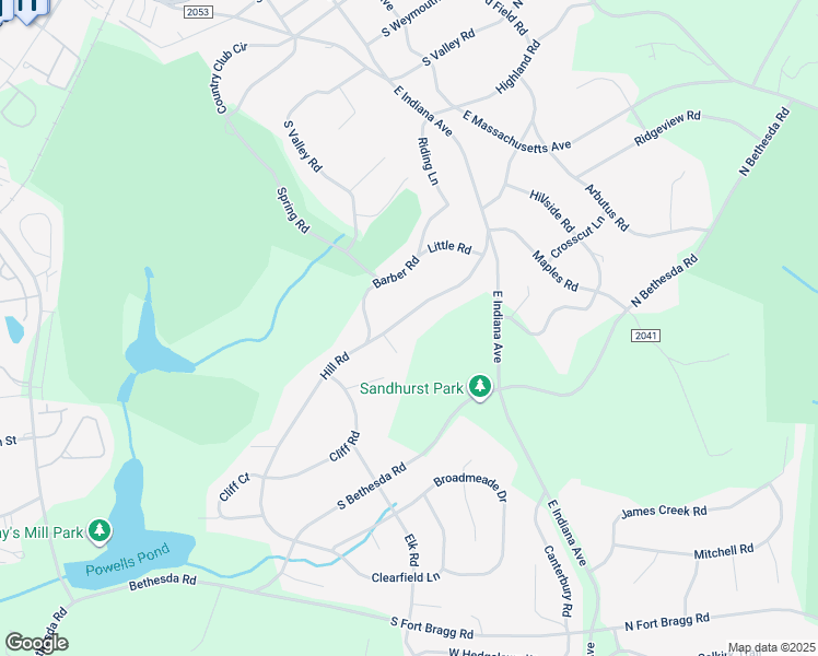 map of restaurants, bars, coffee shops, grocery stores, and more near 259 Hill Road in Southern Pines