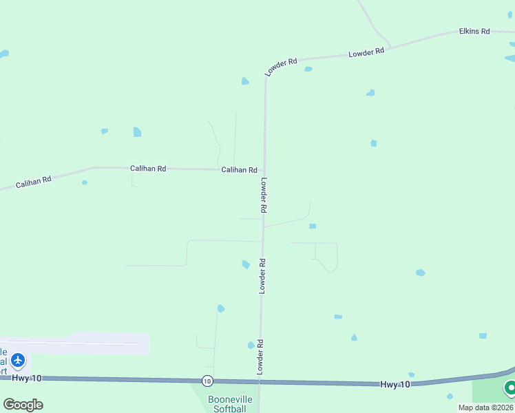 map of restaurants, bars, coffee shops, grocery stores, and more near 685 Lowder Road in Booneville