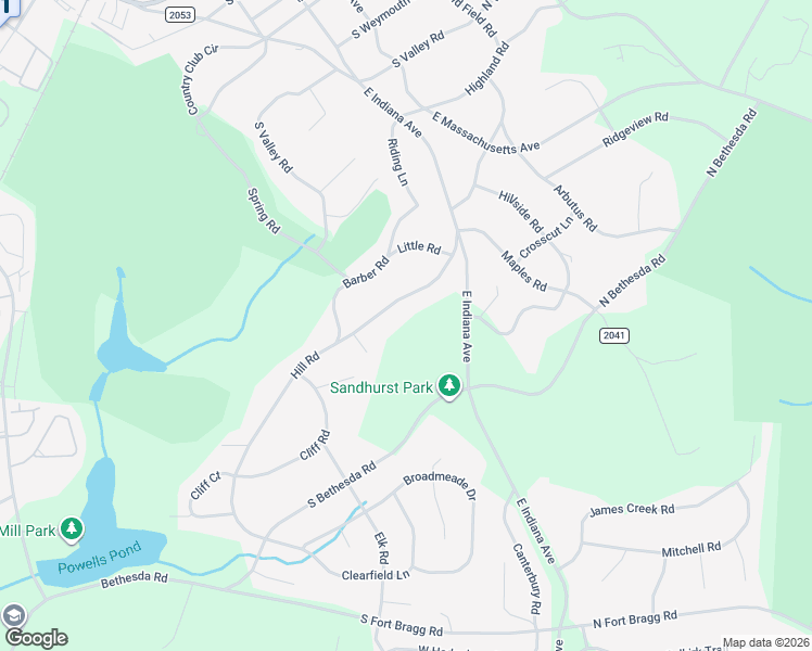 map of restaurants, bars, coffee shops, grocery stores, and more near 235 Hill Rd in Southern Pines