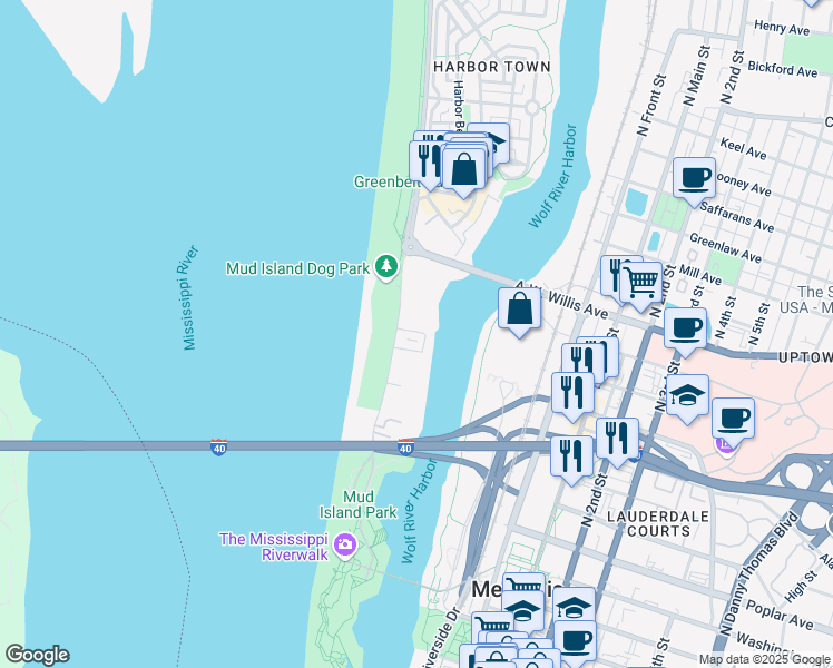 map of restaurants, bars, coffee shops, grocery stores, and more near 379 Cobalt Bay Loop in Memphis