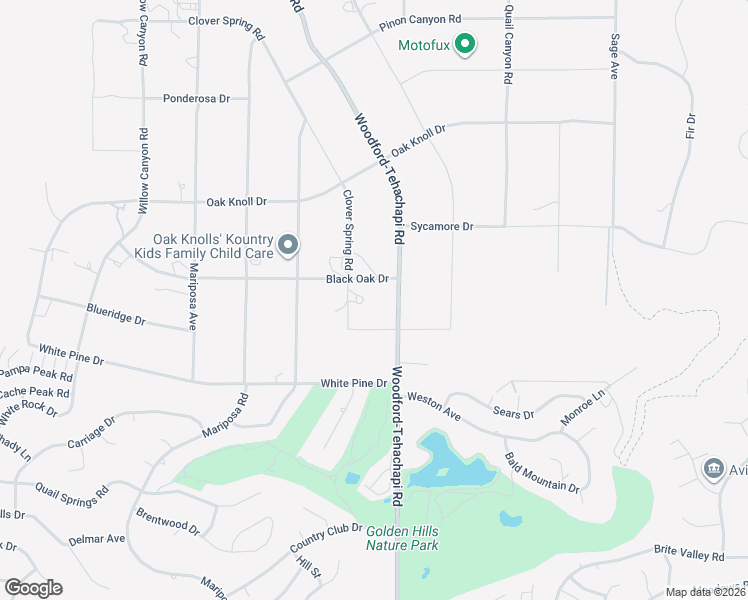 map of restaurants, bars, coffee shops, grocery stores, and more near 23200 Clover Spring Place in Tehachapi