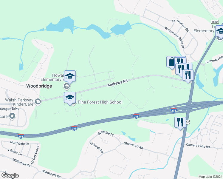 map of restaurants, bars, coffee shops, grocery stores, and more near 391 Farmers Road in Fayetteville