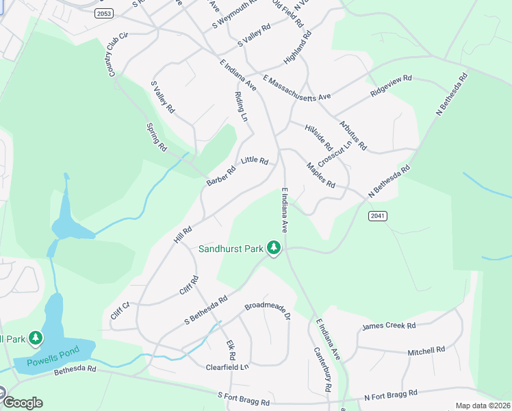 map of restaurants, bars, coffee shops, grocery stores, and more near 235 Hill Rd in Southern Pines