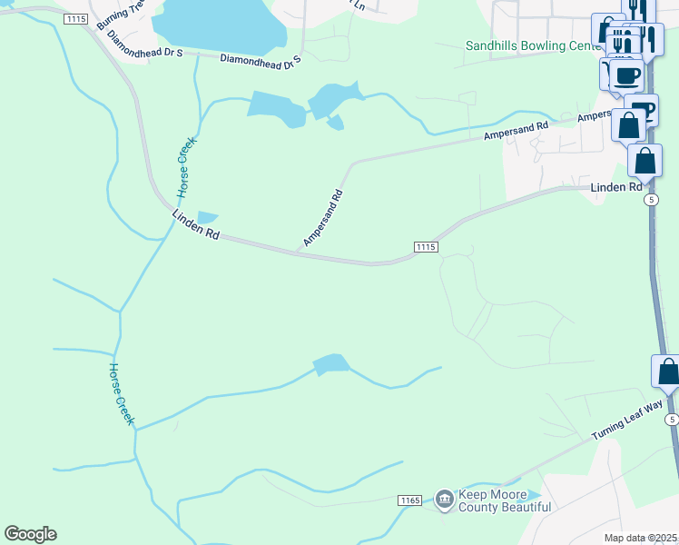 map of restaurants, bars, coffee shops, grocery stores, and more near 2680 Linden Road in Aberdeen