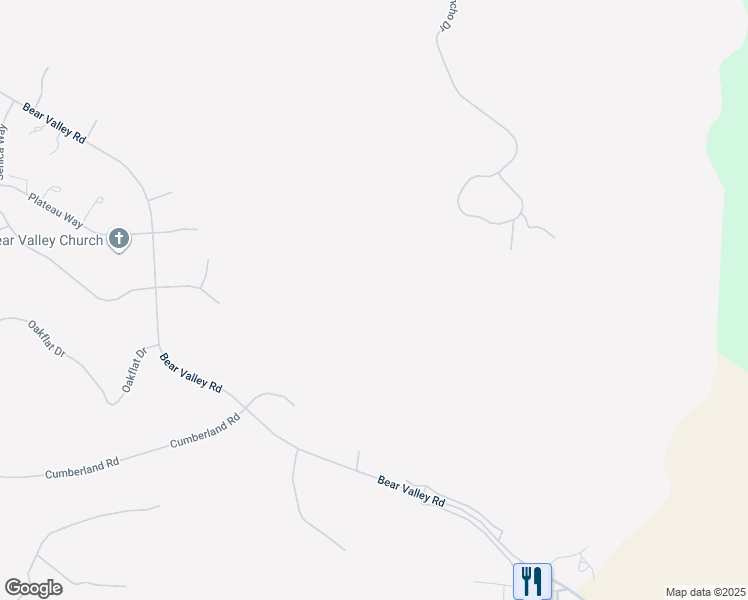 map of restaurants, bars, coffee shops, grocery stores, and more near 23441 El Rancho Drive in Tehachapi
