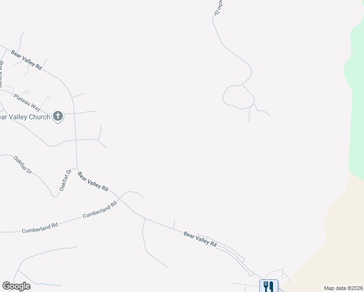 map of restaurants, bars, coffee shops, grocery stores, and more near 23441 El Rancho Drive in Tehachapi