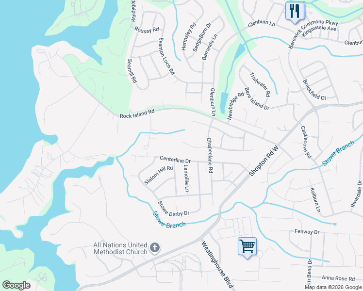 map of restaurants, bars, coffee shops, grocery stores, and more near 6019 Eleanor Rigby Road in Charlotte