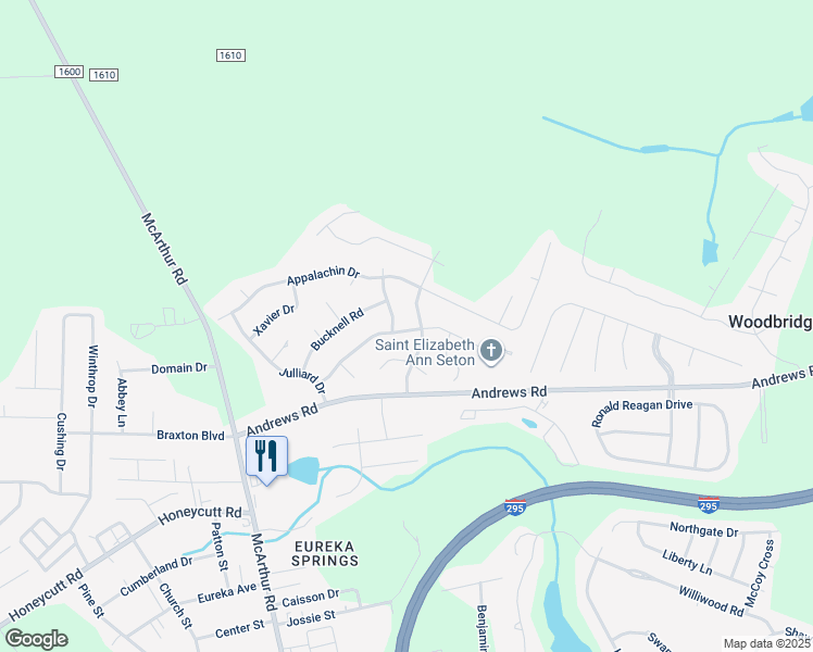 map of restaurants, bars, coffee shops, grocery stores, and more near 806 Carnegie Drive in Fayetteville