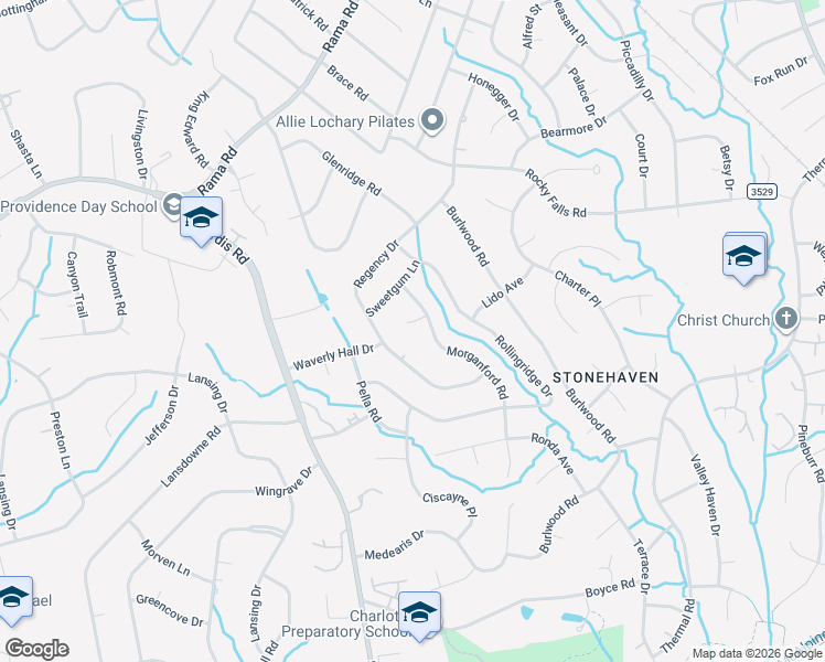 map of restaurants, bars, coffee shops, grocery stores, and more near 610 Bundy Circle in Charlotte