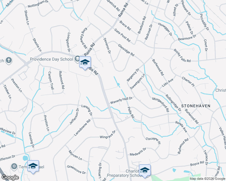 map of restaurants, bars, coffee shops, grocery stores, and more near 6211 Sardis Road in Charlotte