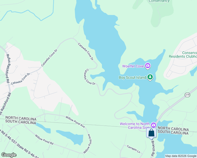 map of restaurants, bars, coffee shops, grocery stores, and more near 8326 Catawba Cove Drive in Belmont