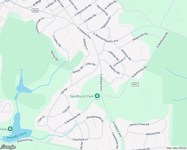 map of restaurants, bars, coffee shops, grocery stores, and more near 1260 East Indiana Avenue in Southern Pines