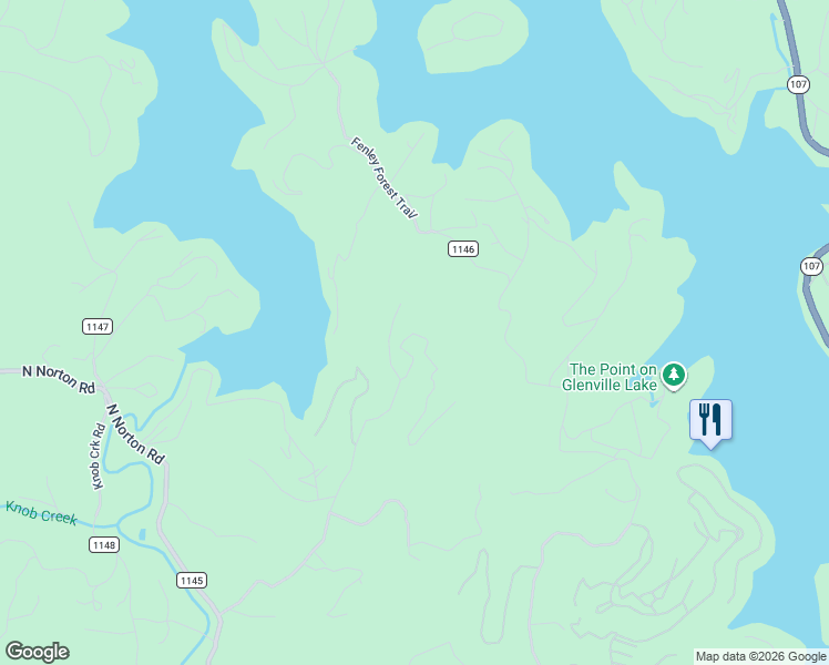 map of restaurants, bars, coffee shops, grocery stores, and more near 27 Jolly Hills Road in Cullowhee
