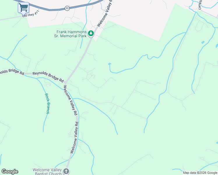 map of restaurants, bars, coffee shops, grocery stores, and more near 115 J T Qualls Lane in Benton