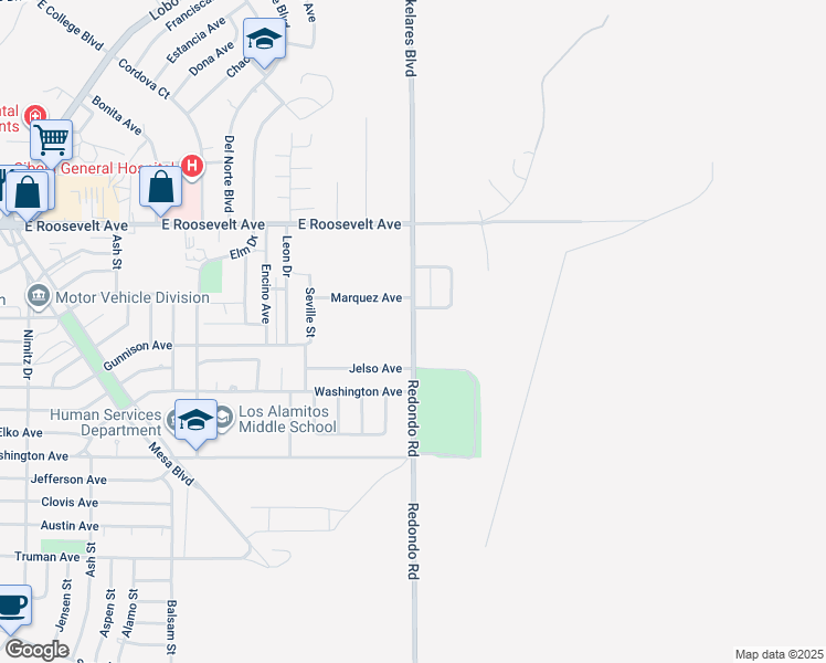map of restaurants, bars, coffee shops, grocery stores, and more near 1040 Sakelares Boulevard in Grants