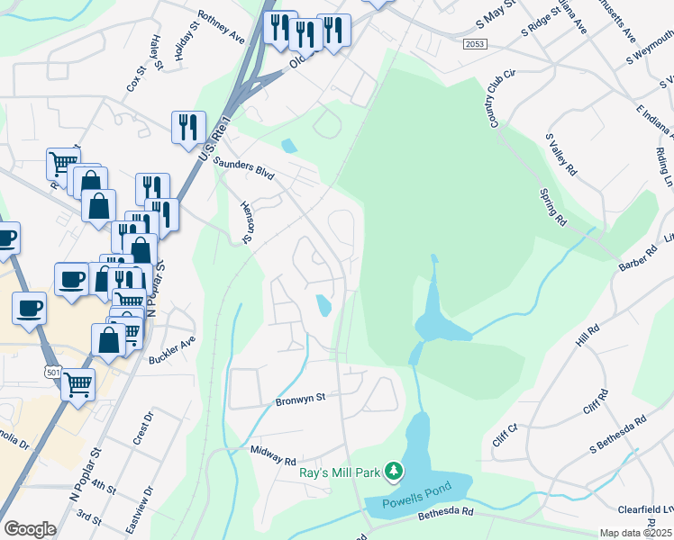 map of restaurants, bars, coffee shops, grocery stores, and more near 110 Kensington Way in Aberdeen