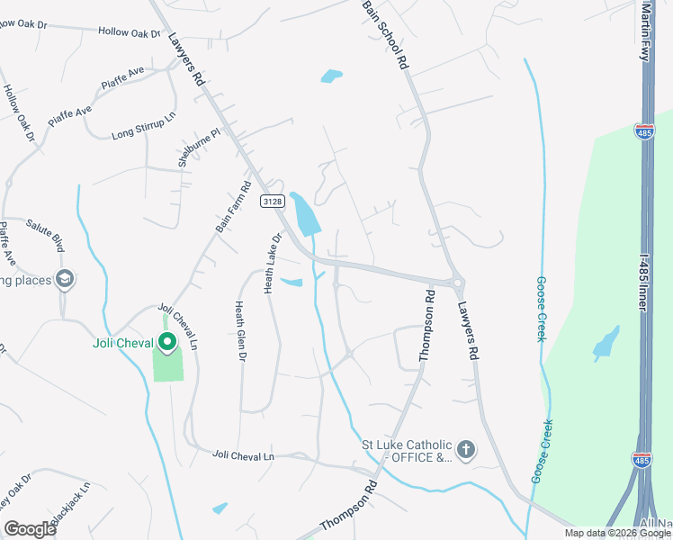 map of restaurants, bars, coffee shops, grocery stores, and more near 12706 Lawyers Road in Mint Hill