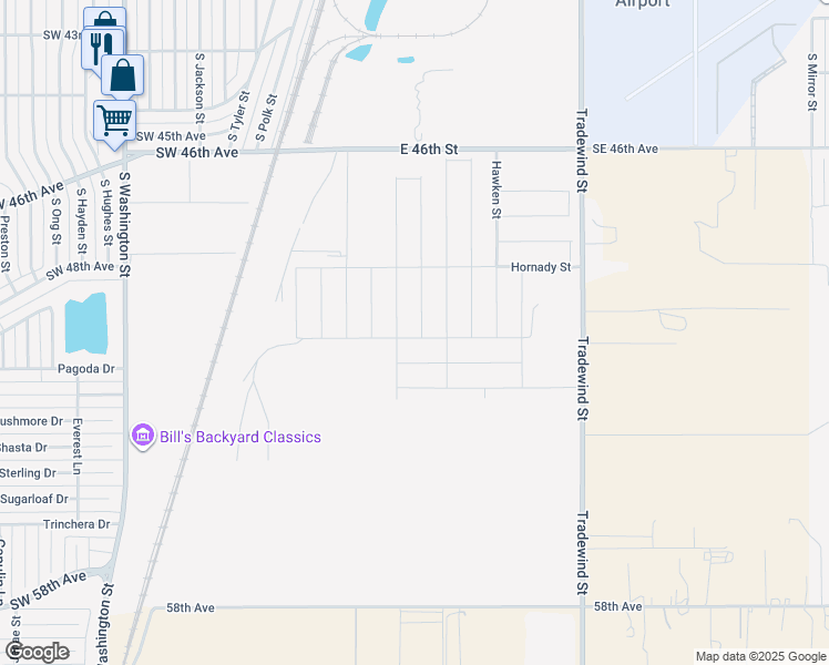 map of restaurants, bars, coffee shops, grocery stores, and more near 4908 Eberly in Amarillo