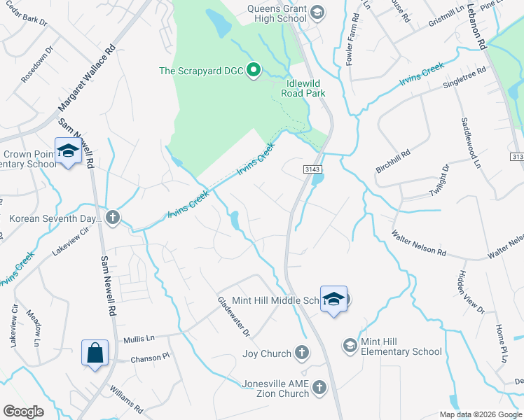 map of restaurants, bars, coffee shops, grocery stores, and more near in Matthews