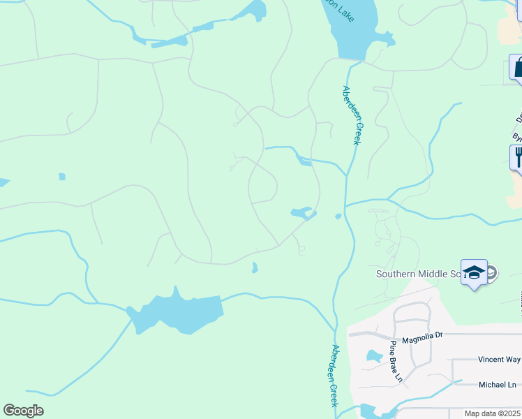 map of restaurants, bars, coffee shops, grocery stores, and more near 10 Huntington Valley Drive in Pinehurst