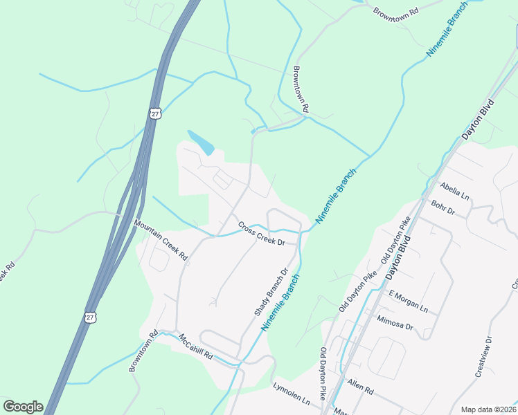 map of restaurants, bars, coffee shops, grocery stores, and more near 315 Shady Crest Drive in Chattanooga