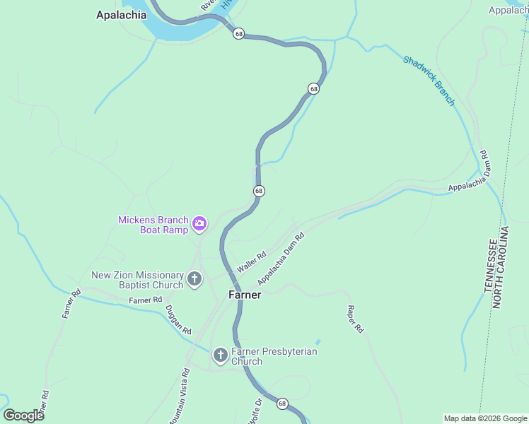 map of restaurants, bars, coffee shops, grocery stores, and more near 223 Womble Road in Farner