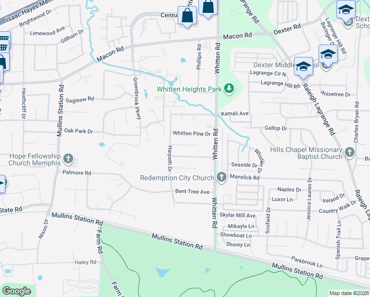 map of restaurants, bars, coffee shops, grocery stores, and more near 6709 Einat Cove in Memphis