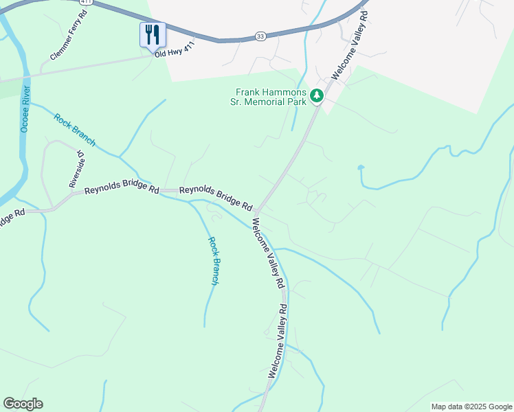 map of restaurants, bars, coffee shops, grocery stores, and more near 1654 Welcome Valley Road in Benton
