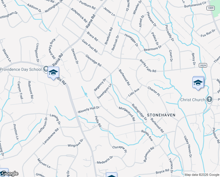 map of restaurants, bars, coffee shops, grocery stores, and more near 710 Sweetgum Lane in Charlotte