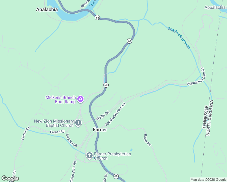 map of restaurants, bars, coffee shops, grocery stores, and more near 223 Womble Road in Farner