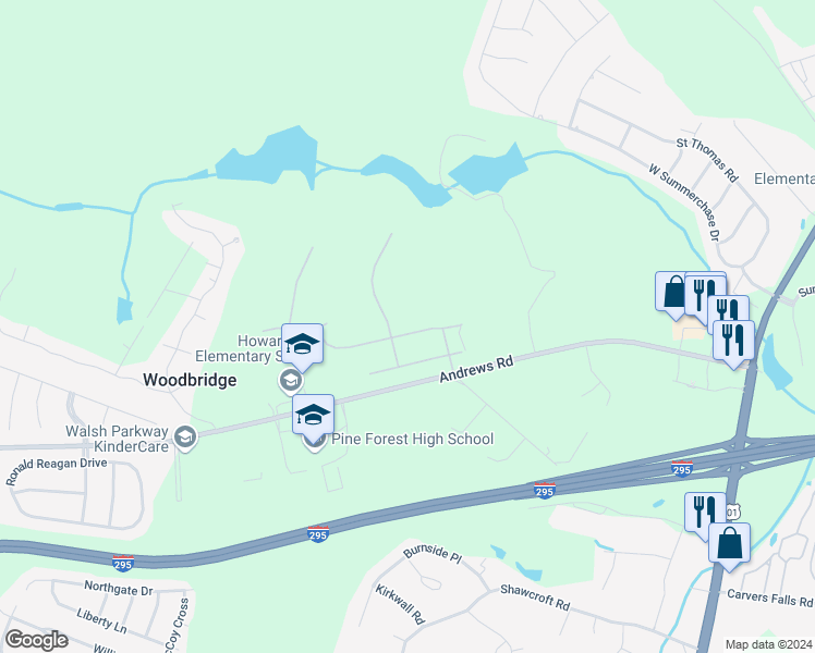 map of restaurants, bars, coffee shops, grocery stores, and more near 414 Edwinstowe Avenue in Fayetteville
