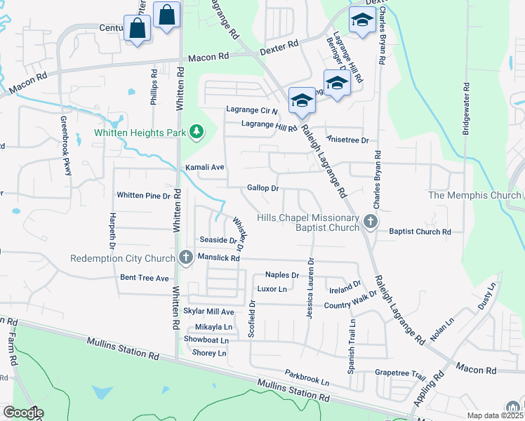 map of restaurants, bars, coffee shops, grocery stores, and more near 6914 Brady Hill Drive in Shelby County