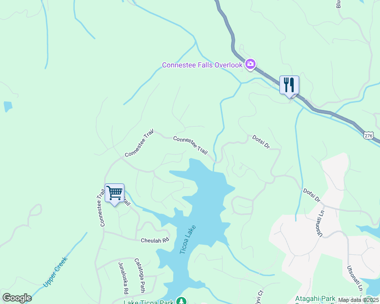 map of restaurants, bars, coffee shops, grocery stores, and more near 363 Sequoyah Court in Brevard