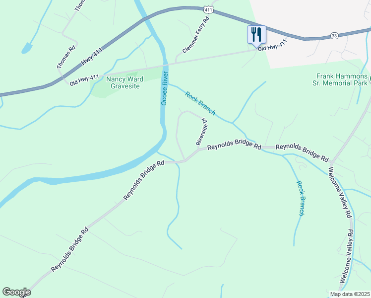 map of restaurants, bars, coffee shops, grocery stores, and more near 108 Riverside Drive in Benton