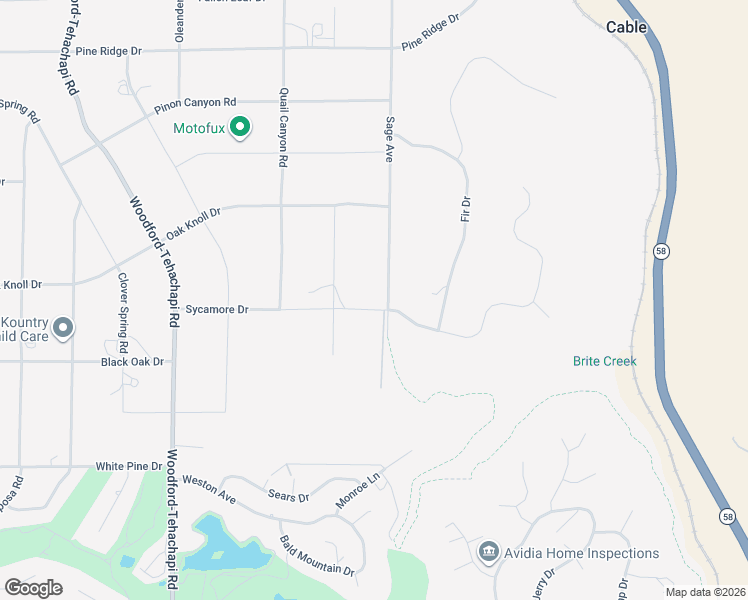 map of restaurants, bars, coffee shops, grocery stores, and more near 20011 Sycamore Drive in Tehachapi