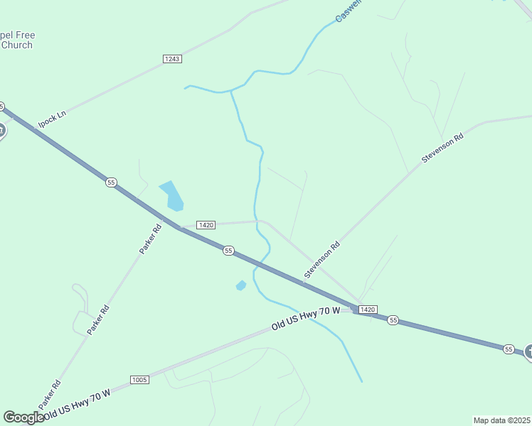 map of restaurants, bars, coffee shops, grocery stores, and more near 250 Beaman Road in New Bern