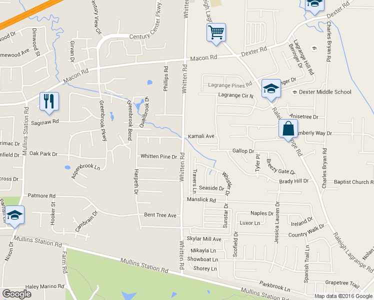 map of restaurants, bars, coffee shops, grocery stores, and more near 1290 Whitten Road in Memphis