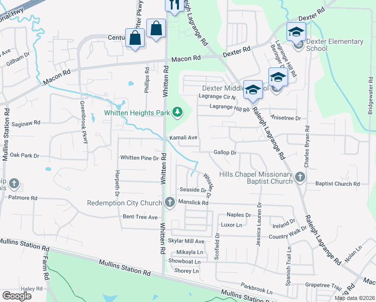 map of restaurants, bars, coffee shops, grocery stores, and more near 6840 Gallop Cove in Shelby County