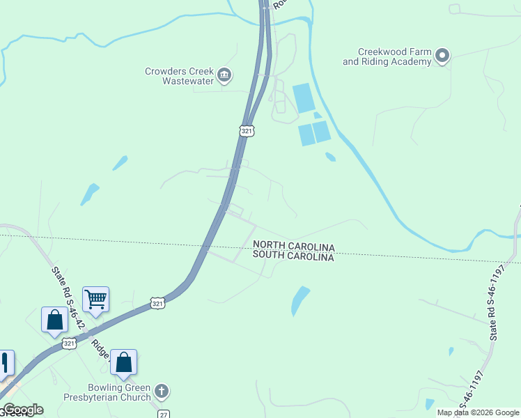 map of restaurants, bars, coffee shops, grocery stores, and more near 121 Salemview Road in Gastonia