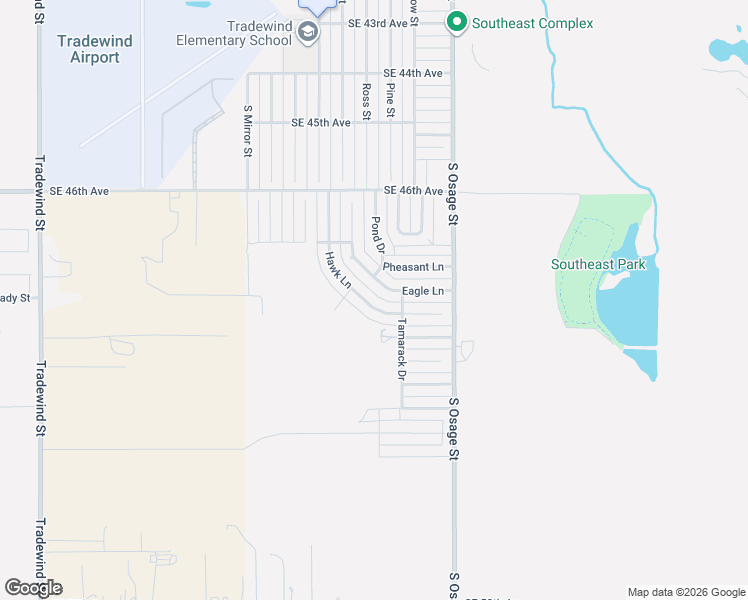 map of restaurants, bars, coffee shops, grocery stores, and more near 2006 Hawk Lane in Amarillo