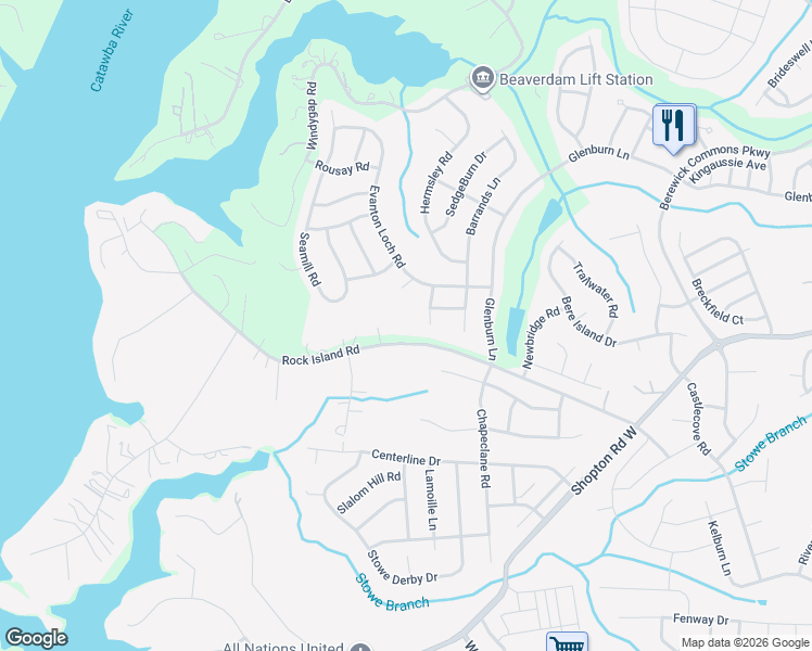 map of restaurants, bars, coffee shops, grocery stores, and more near 10436 Cullen Court in Charlotte