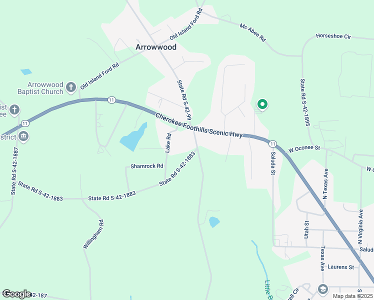 map of restaurants, bars, coffee shops, grocery stores, and more near 108 State Road S-42-1883 in Chesnee