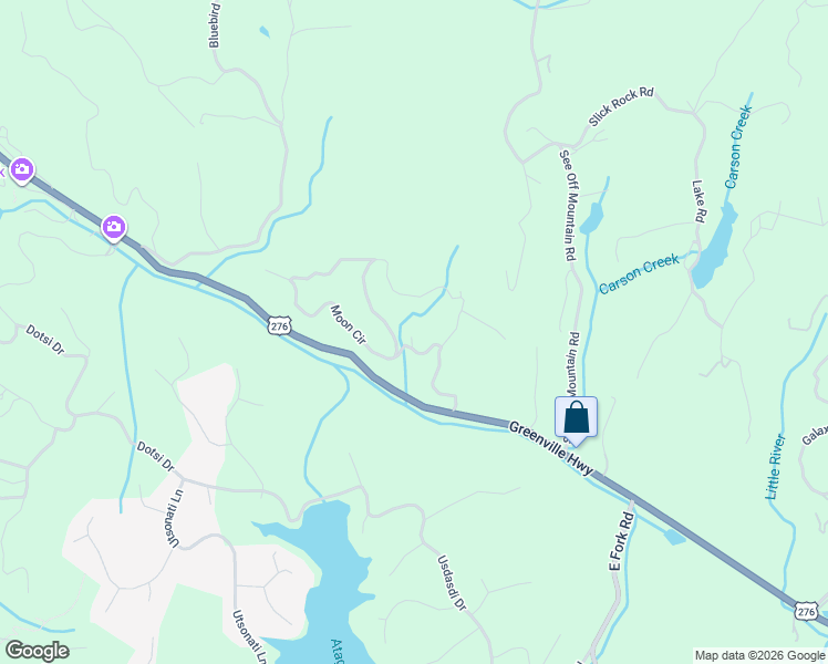 map of restaurants, bars, coffee shops, grocery stores, and more near 188 Thunder Road in Brevard