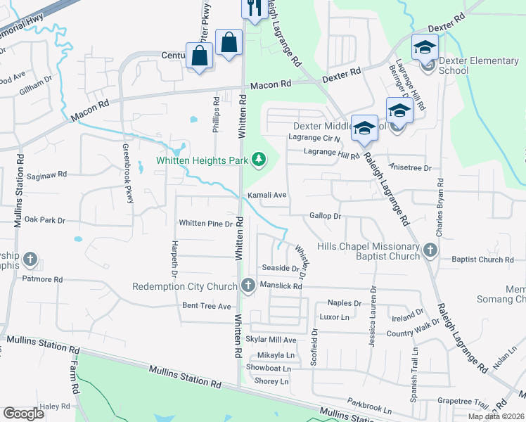 map of restaurants, bars, coffee shops, grocery stores, and more near 6840 Gallop Cove in Shelby County