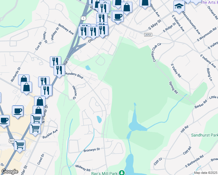 map of restaurants, bars, coffee shops, grocery stores, and more near 420 Lighthorse Circle in Aberdeen