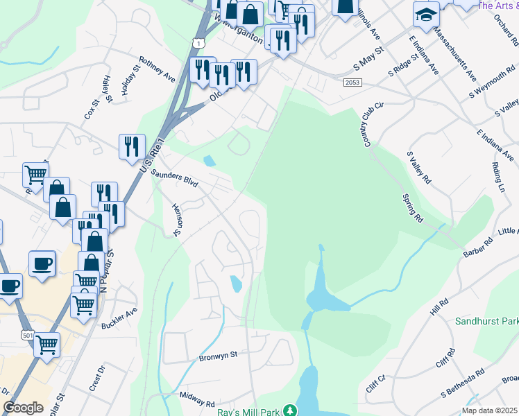 map of restaurants, bars, coffee shops, grocery stores, and more near 420 Lighthorse Circle in Aberdeen