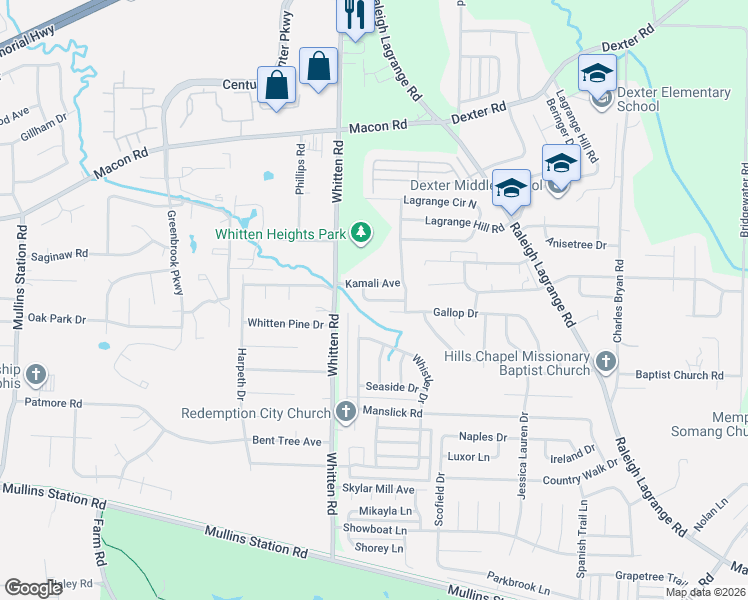 map of restaurants, bars, coffee shops, grocery stores, and more near 6840 Gallop Cove in Shelby County